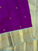Load image into Gallery viewer, Classic Vadamalli &amp; Ice Blue 2gm Zari Elegance Kanchipuram Handloom Silk Saree SS28645
