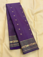Load image into Gallery viewer, Classic Eminence Violet 2gm Zari Elegance Kanchipuram Handloom Silk Saree SS27904
