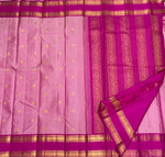 Load image into Gallery viewer, Classic Creamy Pink &amp; Orchid Pink 1gm Zari Korvai Bridal Elegance Kanchipuram Handloom Silk Saree SS28639
