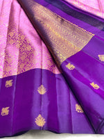 Load image into Gallery viewer, Classic Lilac Pink &amp; Purple 2gm Zari Elegance Kanchipuram Handloom Silk Saree SS25366
