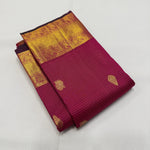 Load image into Gallery viewer, Classic Dark Pink &amp; Green 2gm Zari Vaira Oosi Kattam Kanchipuram Handloom Silk Saree SS26060
