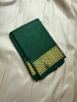 Load image into Gallery viewer, Classic Deep Green 2gm Zari Elegance Kanchipuram Handloom Silk Saree SS23510
