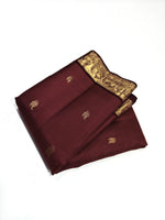 Load image into Gallery viewer, Classic Pecan Brown 2gm Zari Kanchipuram Handloom Silk Saree SS26419
