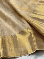 Load image into Gallery viewer, Classic Butter Cream 2gm Zari Bridal Elegance Kanchipuram Handloom Silk Saree SS25292
