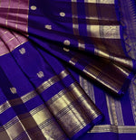 Load image into Gallery viewer, Classic Onion Pink &amp; Imperial Blue Elegance Kanchipuram Handloom Silk Saree SS28105
