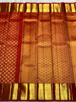 Load image into Gallery viewer, Classic Deep Orange 2gm Zari Bridal Elegance Kanchipuram Handloom Silk Saree SS25449
