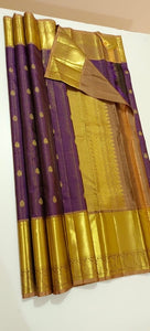 Classic Vadamalli Purple 2gm Zari Vaira Oosi Bridal Elegance Kanchipuram Handloom Silk Saree SS24462