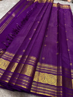 Load image into Gallery viewer, Classic Bright Vadamalli Purple Elegance Kanchipuram Handloom Silk Saree SS25403
