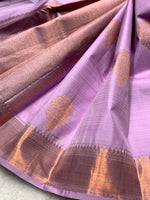 Load image into Gallery viewer, Classic Mauve 2gm Zari Bridal Elegance Kanchipuram Handloom Silk Saree SS24758
