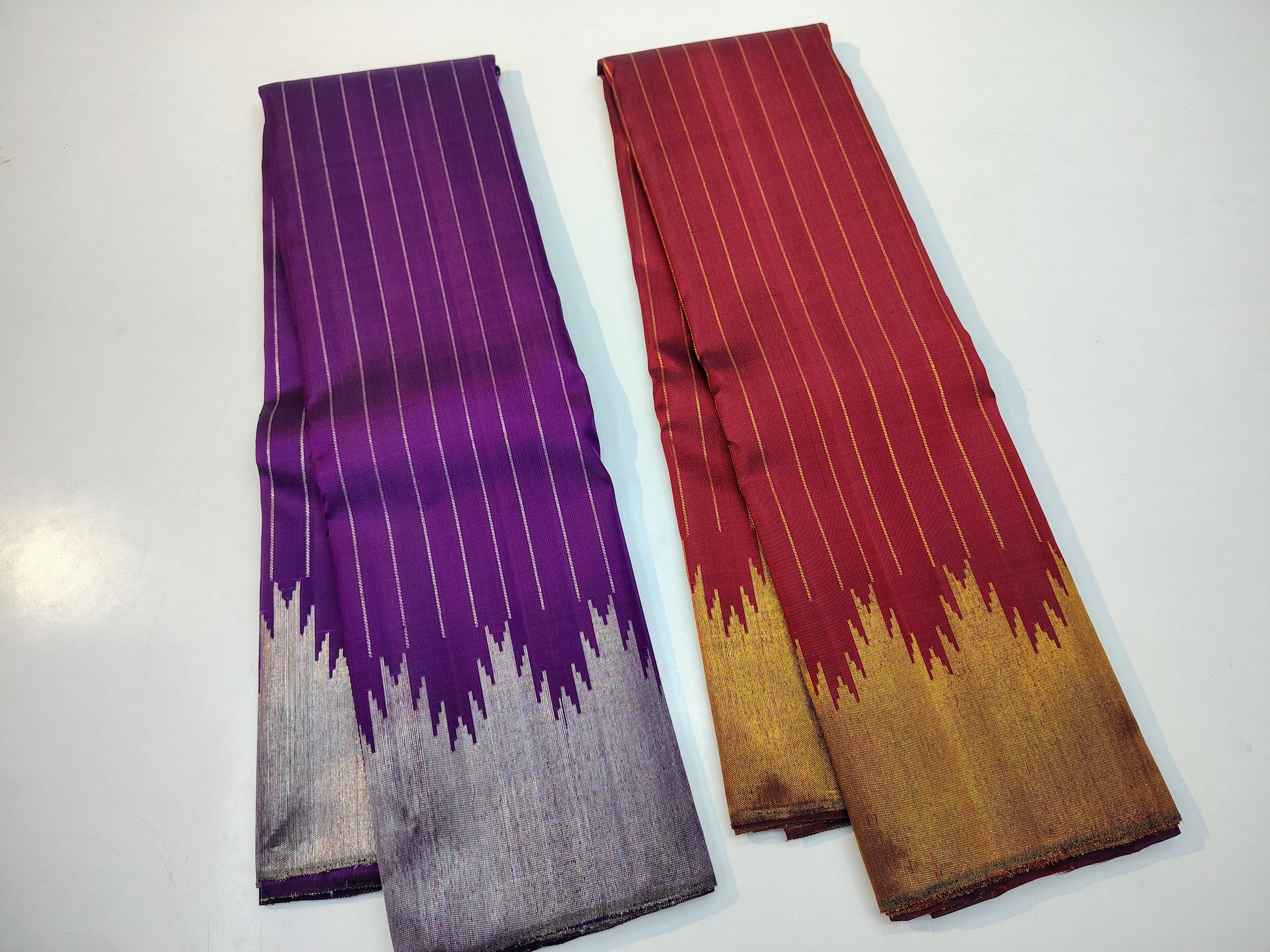 Classic Berry Red Temple Kanchipuram Handloom Silk Saree SS25947