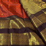Load image into Gallery viewer, Classic Golden Brown &amp; Espresso Brown 2gm Zari Bridal Elegance Kanchipuram Handloom Silk Saree SS28208
