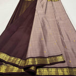 Load image into Gallery viewer, Classic Cocoa &amp; Chocolate Brown 1gm Zari Elegance Kanchipuram Handloom Silk Saree SS24548
