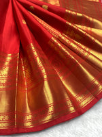 Load image into Gallery viewer, Classic Dark Orange 2gm Zari Bridal Elegance Kanchipuram Handloom Silk Saree SS28255
