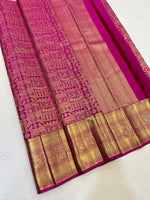 Load image into Gallery viewer, Classic Wine Fuchsia Pink Elegance Kanchipuram Handloom Silk Saree SS24693
