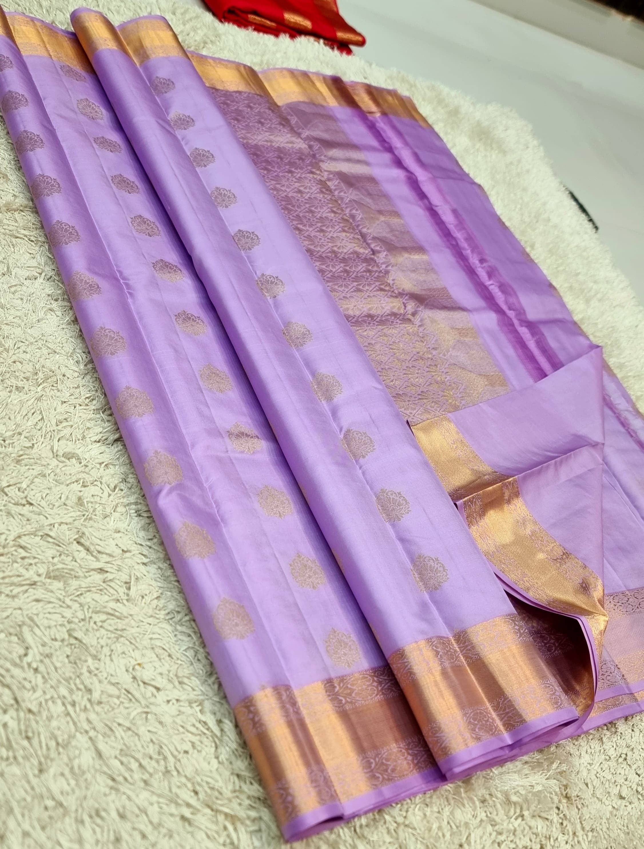 Classic Lavender Elegance Kanchipuram Silk Saree SS23809