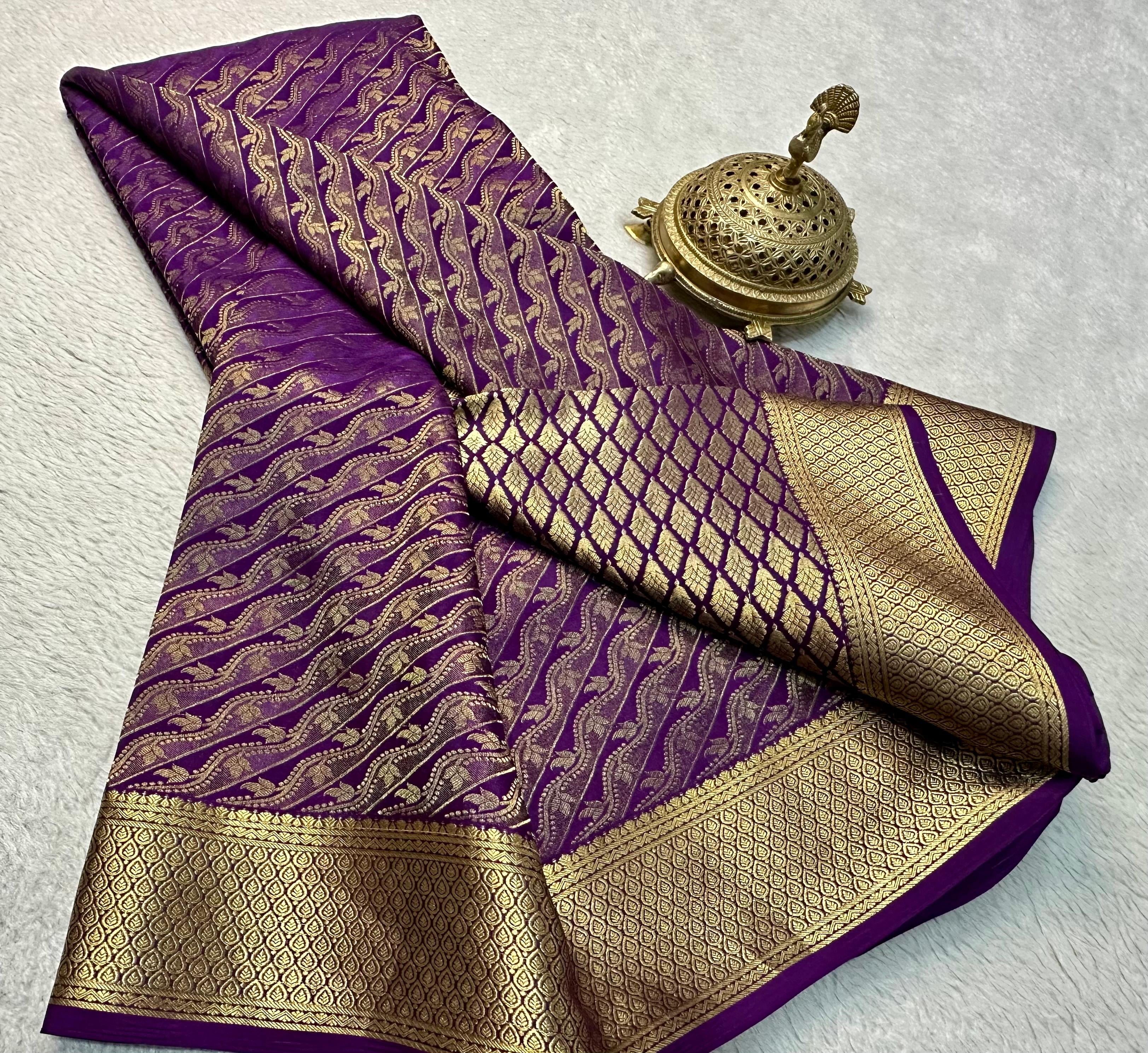 Classic Violet Elegance Mysore Silk Saree SS24620