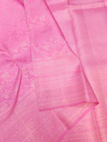 Load image into Gallery viewer, Classic Baby Pink 2gm Zari Turning Border Bridal Elegance Kanchipuram Handloom Silk Saree SS25681
