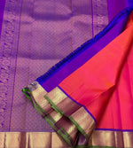 Load image into Gallery viewer, Classic Dark Rose &amp; Purple 1gm Zari Elegance Kanchipuram Handloom Silk Saree SS24734
