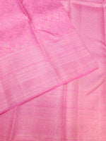 Load image into Gallery viewer, Classic Baby Pink 2gm Zari Turning Border Bridal Elegance Kanchipuram Handloom Silk Saree SS25681
