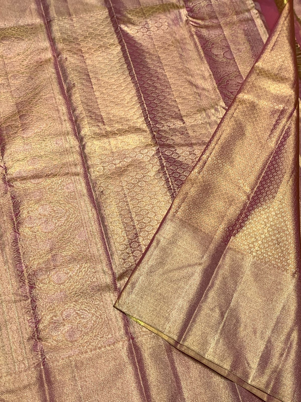 Classic Pastel Pink 2gm Zari Bridal Elegance Kanchipuram Handloom Silk Saree SS24391