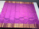 Load image into Gallery viewer, Classic Lilac Lavender 1gm Zari Bridal Elegance Kanchipuram Handloom Silk Saree SS24028
