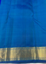 Load image into Gallery viewer, Classic Sea Blue &amp; Azure Blue 2gm Zari Elegance Kanchipuram Handloom Silk Saree SS27218
