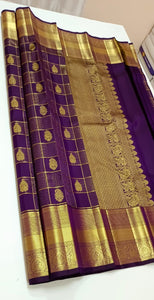 Classic Naval Fruit 2gm Zari Vaira Oosi Elegance Kanchipuram Handloom Silk Saree SS25267