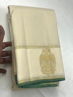 Load image into Gallery viewer, Classic Butter Cream 2gm Zari Elegance Kanchipuram Handloom Silk Saree SS27534
