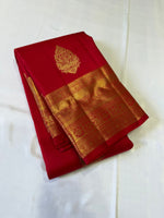 Load image into Gallery viewer, Classic Reddish Maroon 2gm Zari Elegance Kanchipuram Handloom Silk Saree SS27068
