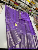 Load image into Gallery viewer, Classic Lavender Bridal Elegance Kanchipuram Handloom Silk Saree SS24668
