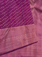 Load image into Gallery viewer, Classic Berry Pink 2gm Zari Brocade Bridal Elegance Kanchipuram Handloom Silk Saree SS27645
