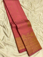 Load image into Gallery viewer, Classic Rose 2gm Zari Bridal Elegance Kanchipuram Handloom Silk Saree SS24516
