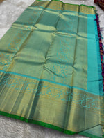 Load image into Gallery viewer, Classic Magenta &amp; Sea Green Bridal Elegance Kanchipuram Handloom Silk Saree SS27632
