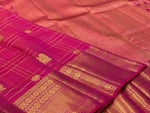 Load image into Gallery viewer, Classic Cerise Pink 2gm Zari Bridal Elegance Kanchipuram Handloom Silk Saree SS24717
