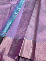 Load image into Gallery viewer, Classic Lavender 2gm Antique Zari Bridal Elegance Kanchipuram Handloom Silk Saree SS25322
