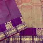 Load image into Gallery viewer, Classic Berry Plum 2gm Zari Elegance Kanchipuram Handloom Silk Saree SS27510
