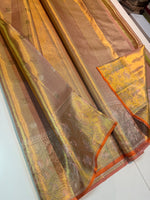 Load image into Gallery viewer, Classic Pastel Peach Bridal Elegance Kanchipuram Handloom Silk Saree SS26867
