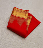 Load image into Gallery viewer, Classic Chilli Red 2gm Zari Bridal Elegance Kanchipuram Handloom Silk Saree SS27541
