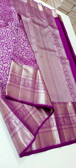 Load image into Gallery viewer, Classic Vadamalli &amp; Silver Kanchipuram Handloom Silk Saree SS25938
