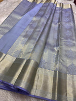 Load image into Gallery viewer, Pastel Lavender Bridal Elegance Kanchipuram Handloom Silk Saree SS25908
