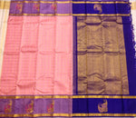 Load image into Gallery viewer, Classic Baby Pink &amp; Royal Blue Elegance Kanchipuram Handloom Silk Saree SS25495
