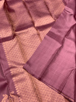 Load image into Gallery viewer, Classic Mauve Cocoa 2gm Zari Elegance Kanchipuram Handloom Silk Saree SS25441
