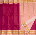 Load image into Gallery viewer, Classic Blush Pink &amp; Ruby Pink 1gm Zari Korvai Bridal Elegance Kanchipuram Handloom Silk Saree SS28116

