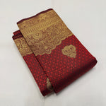 Load image into Gallery viewer, Classic Burnt Orange 2gm Zari Temple Bridal Elegance Kanchipuram Handloom Silk Saree SS26585
