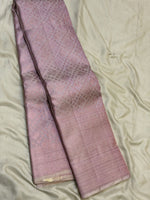 Load image into Gallery viewer, Classic Mauve 2gm Zari Brocade Bridal Elegance Kanchipuram Handloom Silk Saree SS27651
