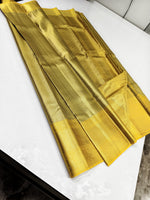 Load image into Gallery viewer, Classic Gold &amp; Yellow 2gm Zari Tissue Brocade Elegance Kanchipuram Handloom Silk Saree SS24244
