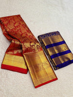 Load image into Gallery viewer, Classic Chilli Red 2gm Zari Elegance Kanchipuram Handloom Silk Saree SS27880
