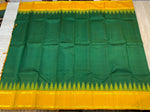 Load image into Gallery viewer, Classic Green &amp; Yellow Mustard Elegance Kanchipuram Handloom Silk Saree SS24328
