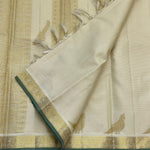 Load image into Gallery viewer, Classic Butter Cream 1gm Zari Vaira Oosi Checks Bridal Elegance Kanchipuram Handloom Silk Saree SS28215
