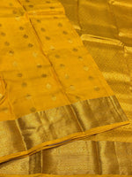 Load image into Gallery viewer, Classic Mustard 1gm Zari Elegance Kanchipuram Handloom Silk Saree SS23471
